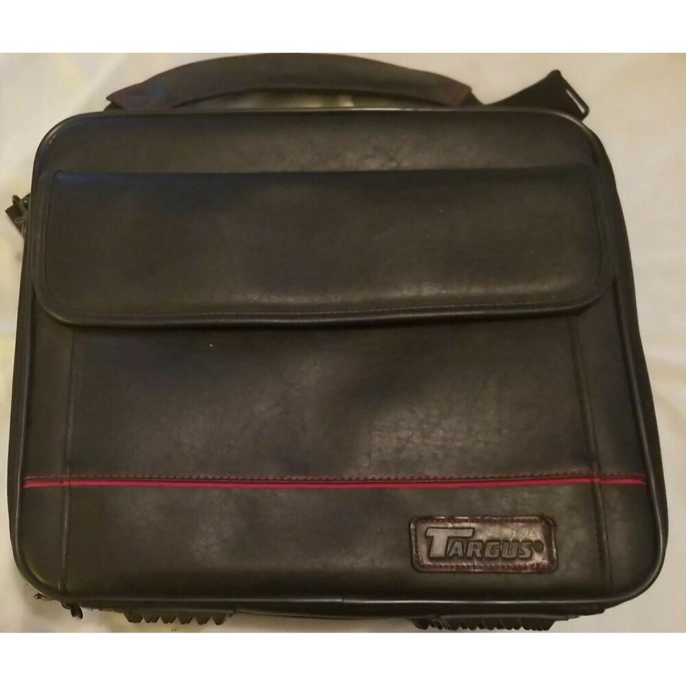 Targus Laptop Computer Bag Business Briefcase Leather Multiple Compartments